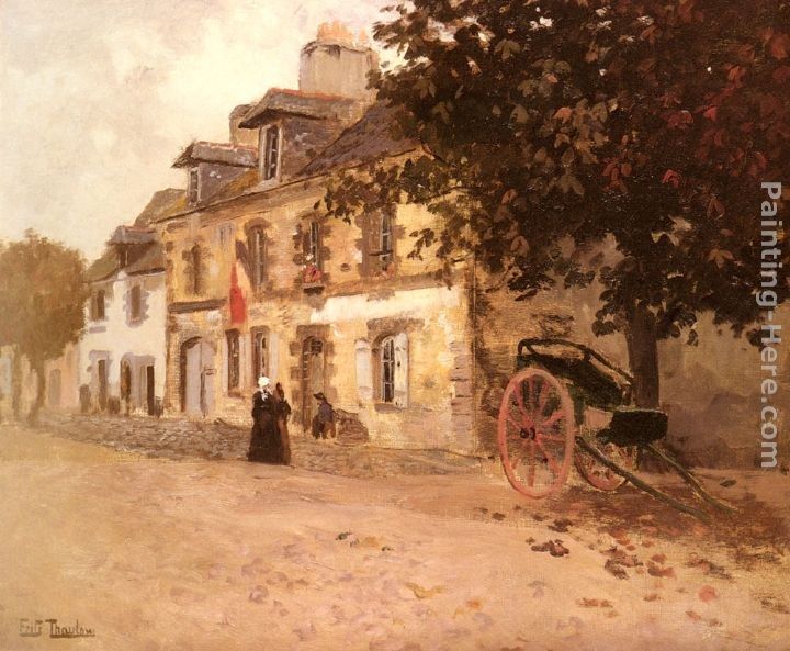 Fritz Thaulow A Village Street In France